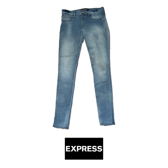 Express | Stretch Mid Rise Jeggings | Size 4R - Picture 1 of 4